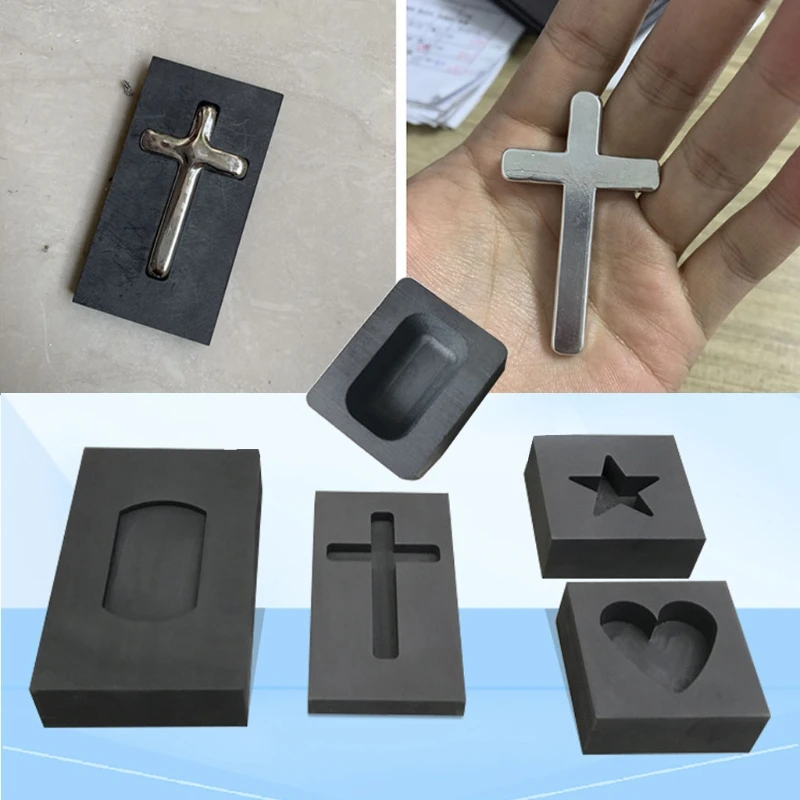 Gold Silver Ingot Mold Cross Graphite Crucible Mold Melting Gold Silver nonferrous Metal Casting Refining Scrap Jewelry
Gold Silver Ingot Mold Cross Graphite Crucible Mold Melting Gold Silver nonferrous Metal Casting Refining Scrap Jewelry