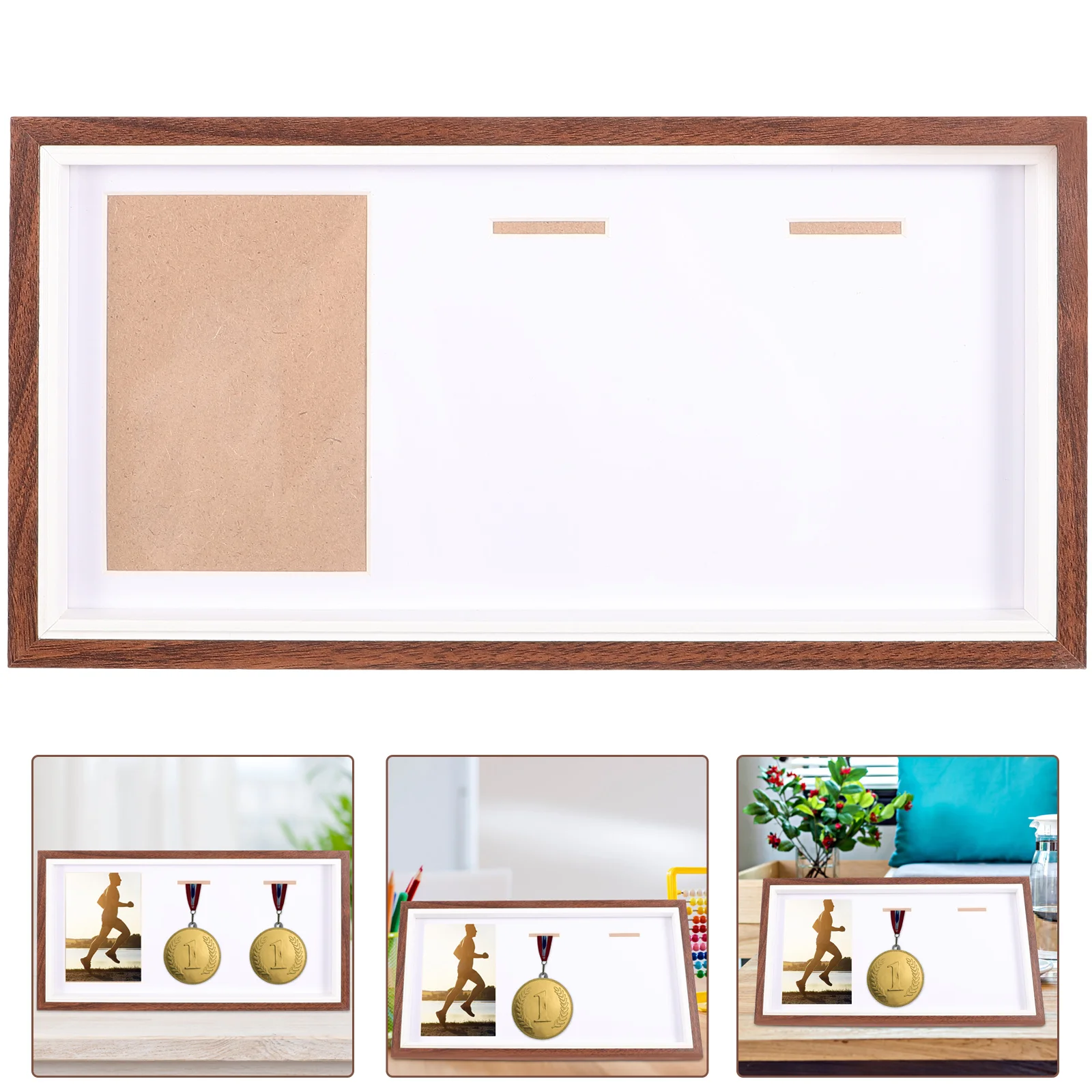 

Multi-functional Medal Display Frame Race Honor Medal Display Box Clear Picture Display Holder