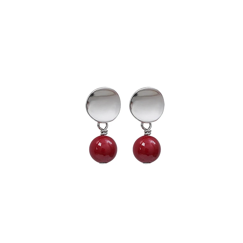 925 sterling silver red bean studs new fashionable earrings Superior temperament simple pendant cold wind earrings
925 sterling silver red bean studs new fashionable earrings Superior temperament simple pendant cold wind earrings