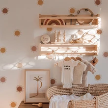Boho Sun Wall Decals Home Decor Waterproof Wall Stickers Peel & Stick Nursery Baby Kids Bedroom Children Living Room
