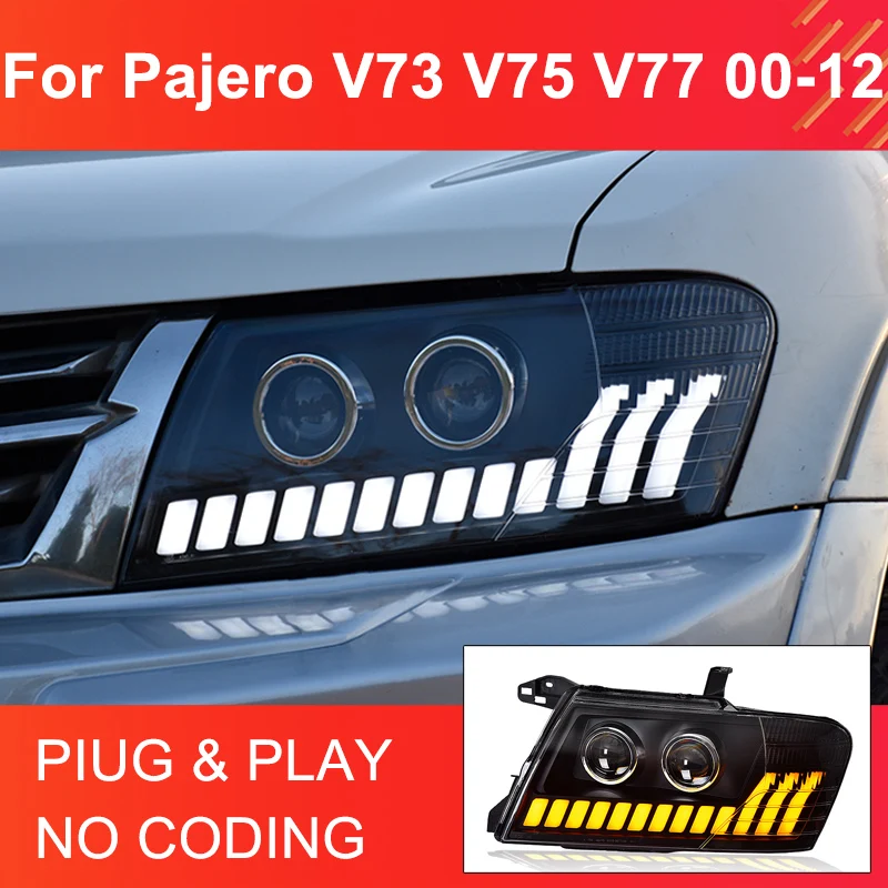 LED Headlight Assembly For Pajero V73 V75 V77 2000-2012 Headlights Plug and Play with LED DRL Dynamic Turning Front Headlights
LED Headlight Assembly For Pajero V73 V75 V77 2000-2012 Headlights Plug and Play with LED DRL Dynamic Turning Front Headlights