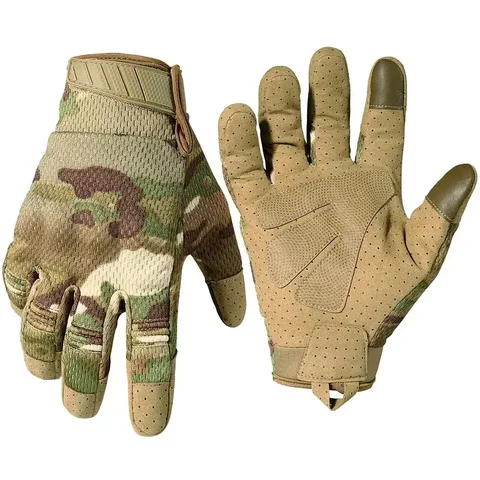 Мужские тактические перчатки с сенсорным экраном, велосипедные перчатки, Спортивная камуфляжная перчатка в Военном Стиле, мотоциклетные велосипедные перчатки для пейнтбола