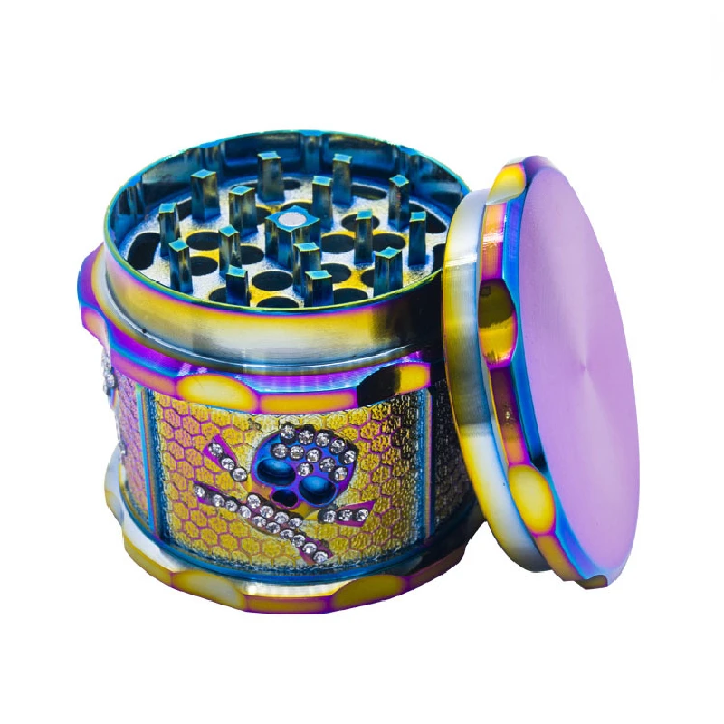 New Skull With Drilled Corner Grinding Smoker Metal Zinc Alloy Abrader 60mm 4 Layer Herb Grinder Weed Accessories
New Skull With Drilled Corner Grinding Smoker Metal Zinc Alloy Abrader 60mm 4 Layer Herb Grinder Weed Accessories
