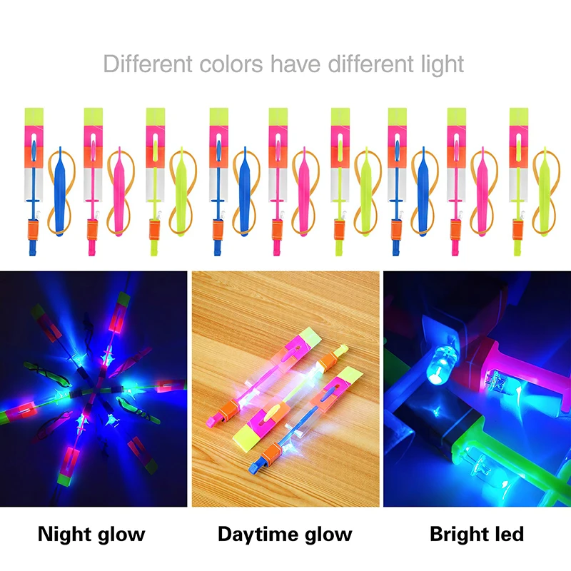 10PCS Outdoor Slingshot Toys Shining Rocket Flash LED Light Night Kids Shine Slingshot Elastic Helicopter Rotating Toy
10PCS Outdoor Slingshot Toys Shining Rocket Flash LED Light Night Kids Shine Slingshot Elastic Helicopter Rotating Toy