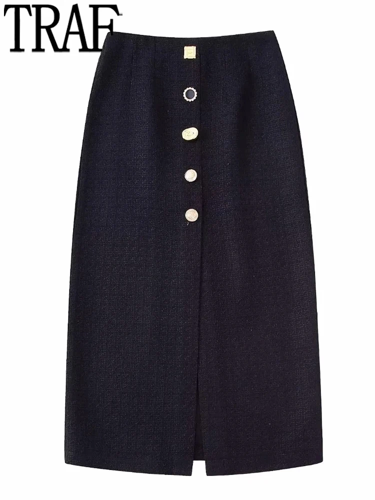 TRAF Black Slit Long Skirt Women High Waist Pencil Skirt Woman Textured Elegant Fashion Woman Skirts 2022 Autumn Winter Skirts
TRAF Black Slit Long Skirt Women High Waist Pencil Skirt Woman Textured Elegant Fashion Woman Skirts 2022 Autumn Winter Skirts