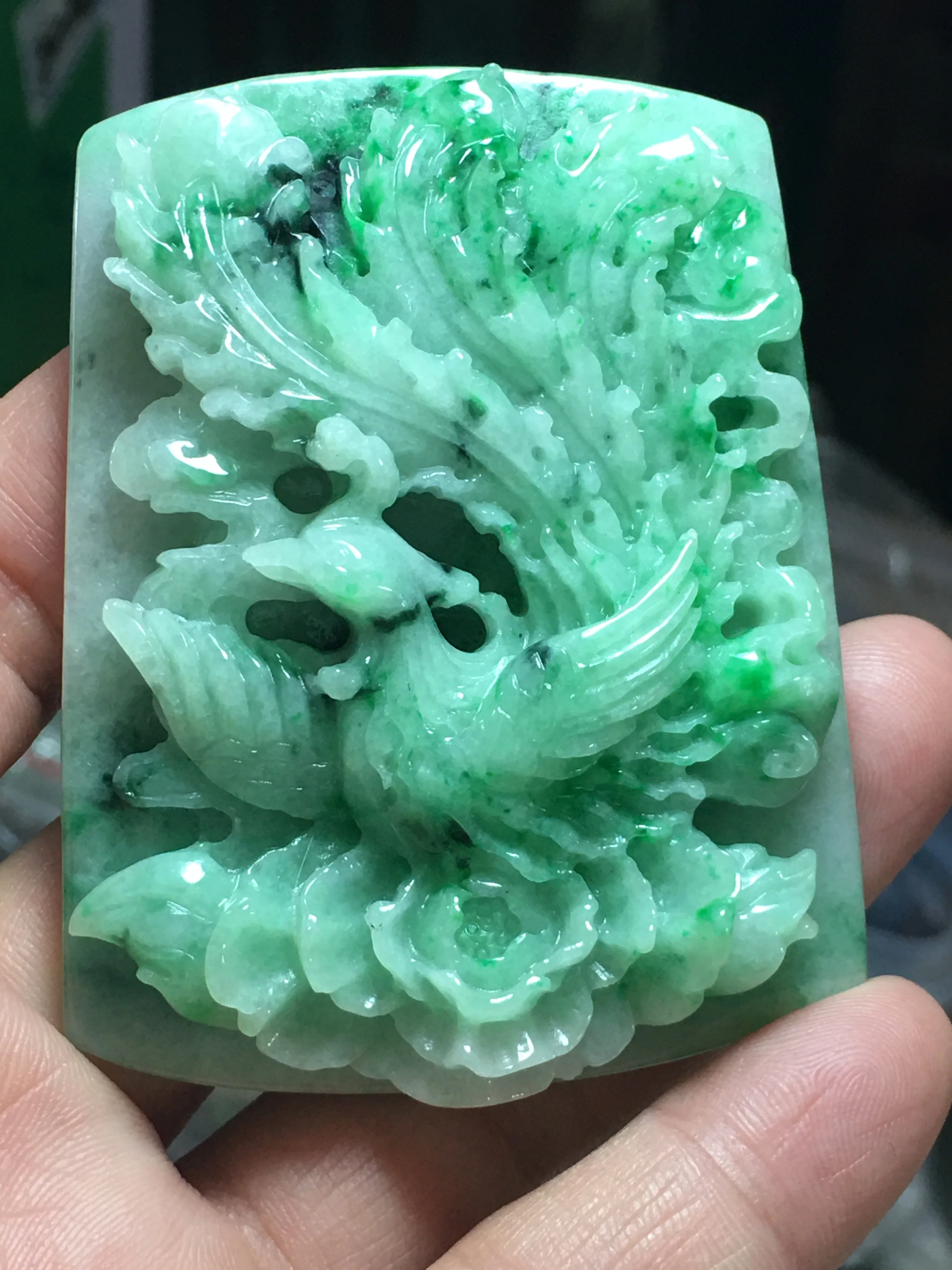 

Natural 7A Myanmar green jade Phoenix green jade pendant jade necklace pendants jewelry jade necklaces for women men