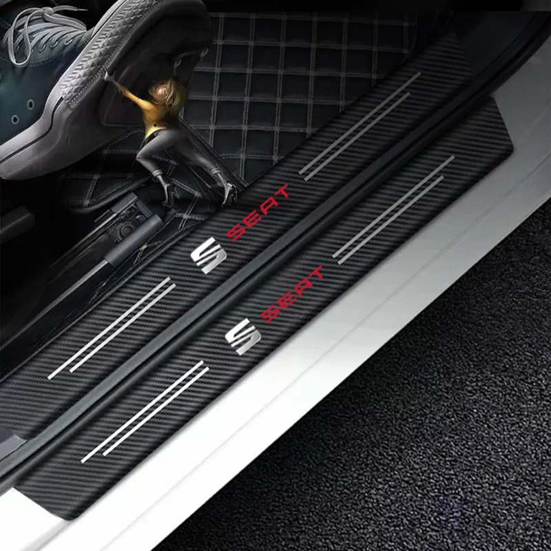 4 шт., автомобильные пороги из углеродного волокна для Seat Tarraco Arona Ateca Ibiza Toledo Leon, автомобильные аксессуары
4 шт., автомобильные пороги из углеродного волокна для Seat Tarraco Arona Ateca Ibiza Toledo Leon, автомобильные аксессуары