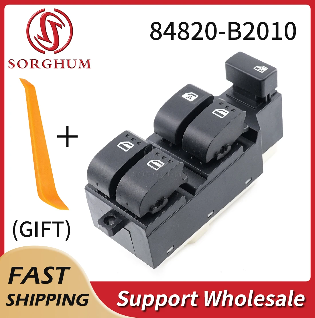 

Sorghum 84820-B2010 Front LHD Left Side Power Window Control Switch Button For Toyota Daihatsu Sirion Avanza BB Rush 84820-B2320
