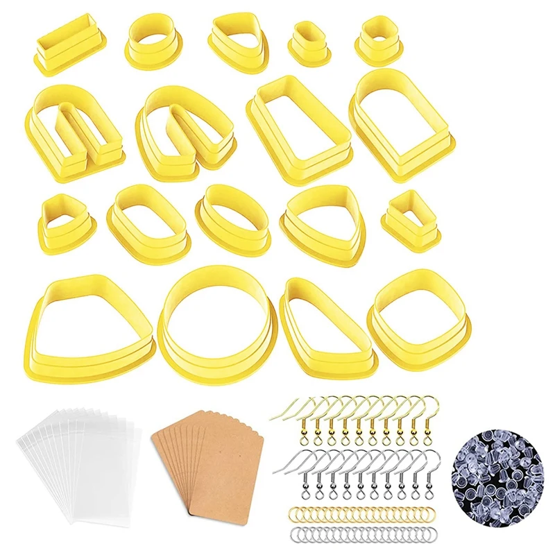 118PCS Polymer Clay Cutter Plastic Making Earring Jewelry DIY Mold With Storage Cardboard
118PCS Polymer Clay Cutter Plastic Making Earring Jewelry DIY Mold With Storage Cardboard