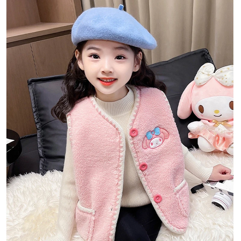 Kuromi Sanrio Kawaii Anime Autumn Winter Plush Waistcoat Cute My Melody Cartoon Warm Thickness Waistcoat Lovely Gifts for Girls
Kuromi Sanrio Kawaii Anime Autumn Winter Plush Waistcoat Cute My Melody Cartoon Warm Thickness Waistcoat Lovely Gifts for Girls