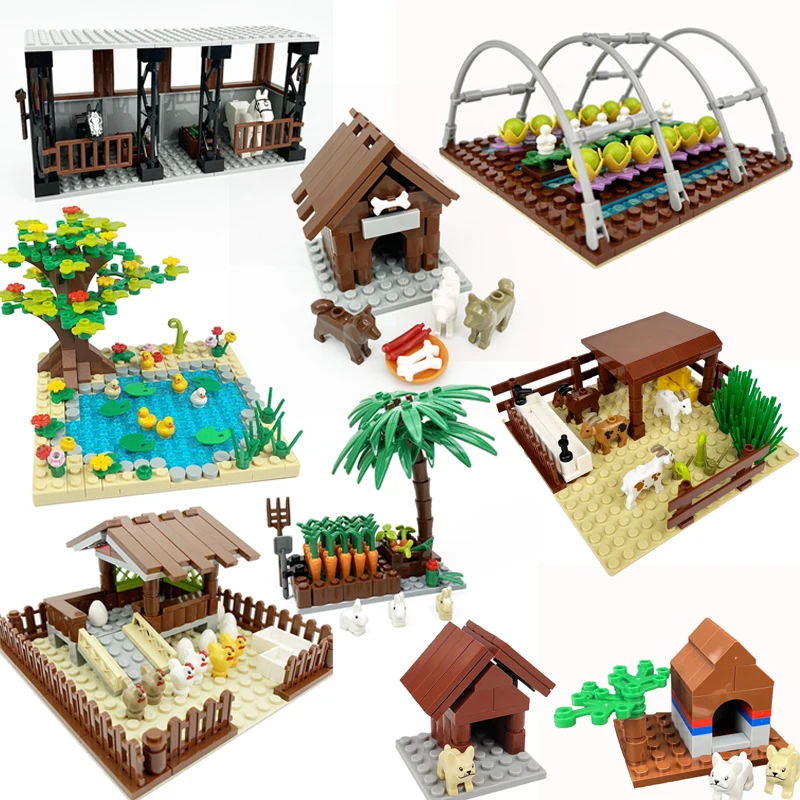 City Building Blocks MOC Farm Scene Dog Pig Chicken Sheepfold Cowshed Vegetable Field Seedling Base Accessories Bricks Kids Toys
City Building Blocks MOC Farm Scene Dog Pig Chicken Sheepfold Cowshed Vegetable Field Seedling Base Accessories Bricks Kids Toys