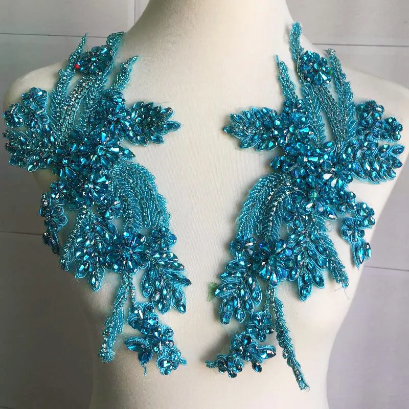 Lake Blue Glass Crystal Beaded Trims For Garments Accessory High Quality Rhinestone Hand-Sewed Applique DIY Dress Ornaments
Lake Blue Glass Crystal Beaded Trims For Garments Accessory High Quality Rhinestone Hand-Sewed Applique DIY Dress Ornaments
