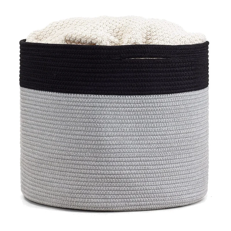 Cotton Rope Basket Laundry Basket For Clothes Toys Blankets,Round Basket Cloth Hamper For Living Room And Bedroom
Cotton Rope Basket Laundry Basket For Clothes Toys Blankets,Round Basket Cloth Hamper For Living Room And Bedroom