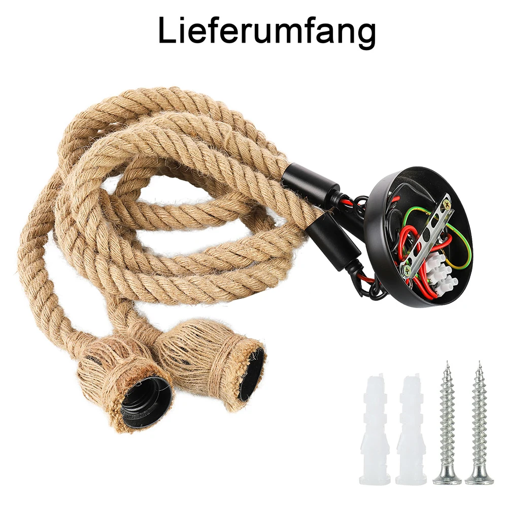 Retro Vintage Hemp Rope Pendant Light Industrial Hanging Lamp Creative Loft Country Style Without Ceiling Lamps E27 LED
Retro Vintage Hemp Rope Pendant Light Industrial Hanging Lamp Creative Loft Country Style Without Ceiling Lamps E27 LED