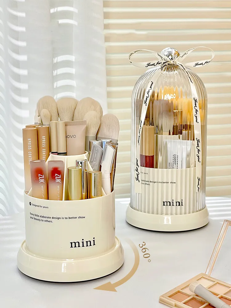 360° Rotating Makeup Brush Holder With Lid Luxury Cosmetic Organizer Lipstick Eyebrow Pencil Holder Eye Shadow Storage Box
360° Rotating Makeup Brush Holder With Lid Luxury Cosmetic Organizer Lipstick Eyebrow Pencil Holder Eye Shadow Storage Box