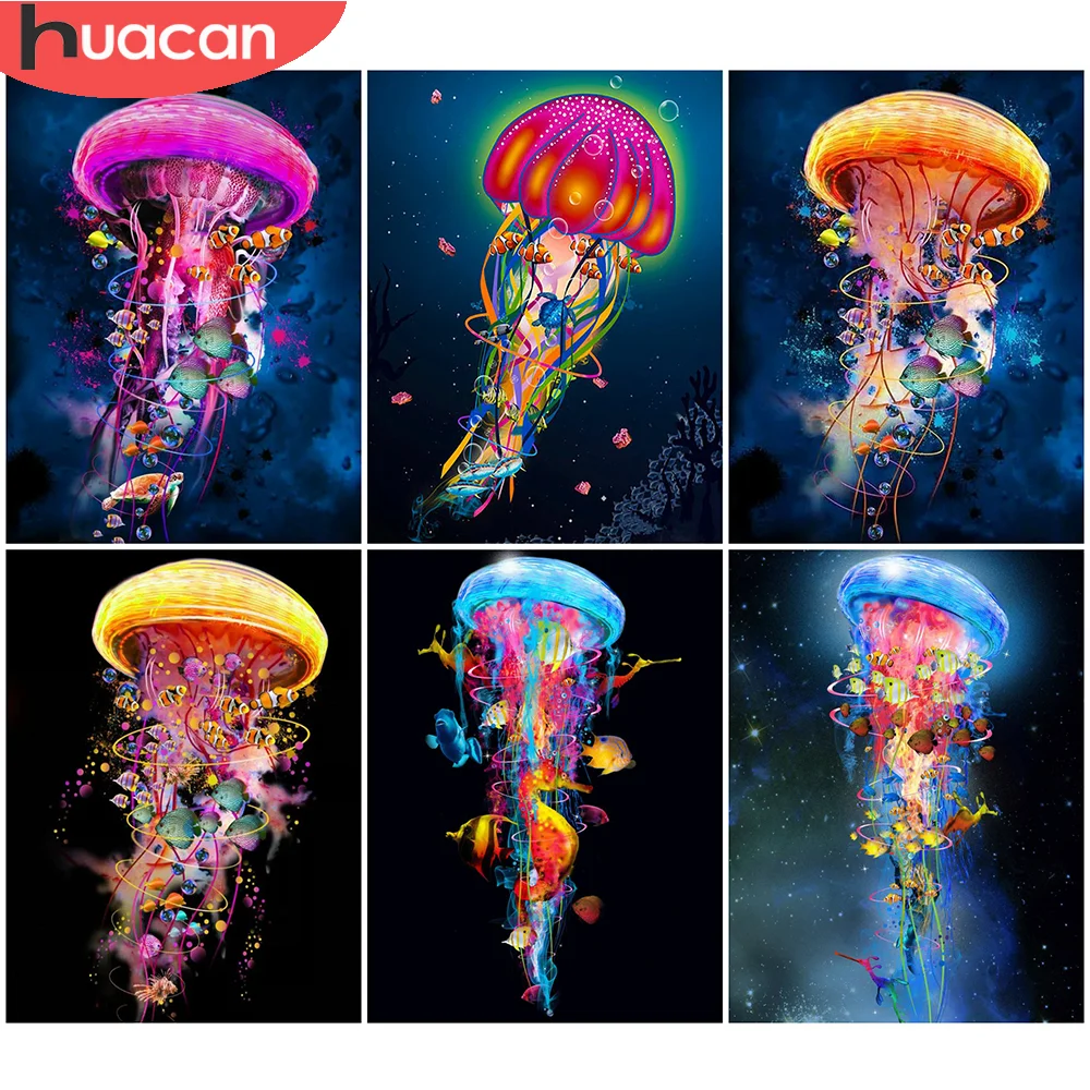HUACAN Diamond Embroidery Jellyfish Fish 5D DIY Painting Animal Full Square Mosaic Picture Of Rhinestone Home Decoration
HUACAN Diamond Embroidery Jellyfish Fish 5D DIY Painting Animal Full Square Mosaic Picture Of Rhinestone Home Decoration
