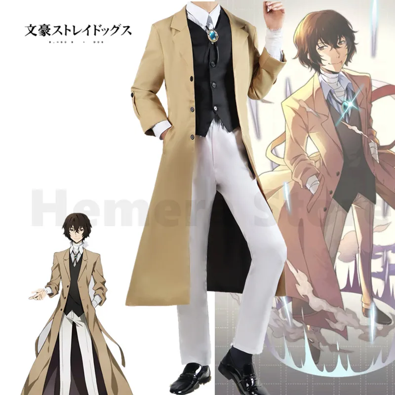 Anime Bungo Stray Dogs Trench Dazai Osamu Cosplay Costume Long Jacket Coat Suits Outfit Uniform Halloween Carnival Clothes
Anime Bungo Stray Dogs Trench Dazai Osamu Cosplay Costume Long Jacket Coat Suits Outfit Uniform Halloween Carnival Clothes