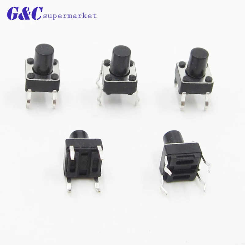 50/100Pcs 4PIN DIP 6x6 Tactile Tact Push Button Switch Light Micro Touch Switch 6x6 Series 6x6x8mm
50/100Pcs 4PIN DIP 6x6 Tactile Tact Push Button Switch Light Micro Touch Switch 6x6 Series 6x6x8mm