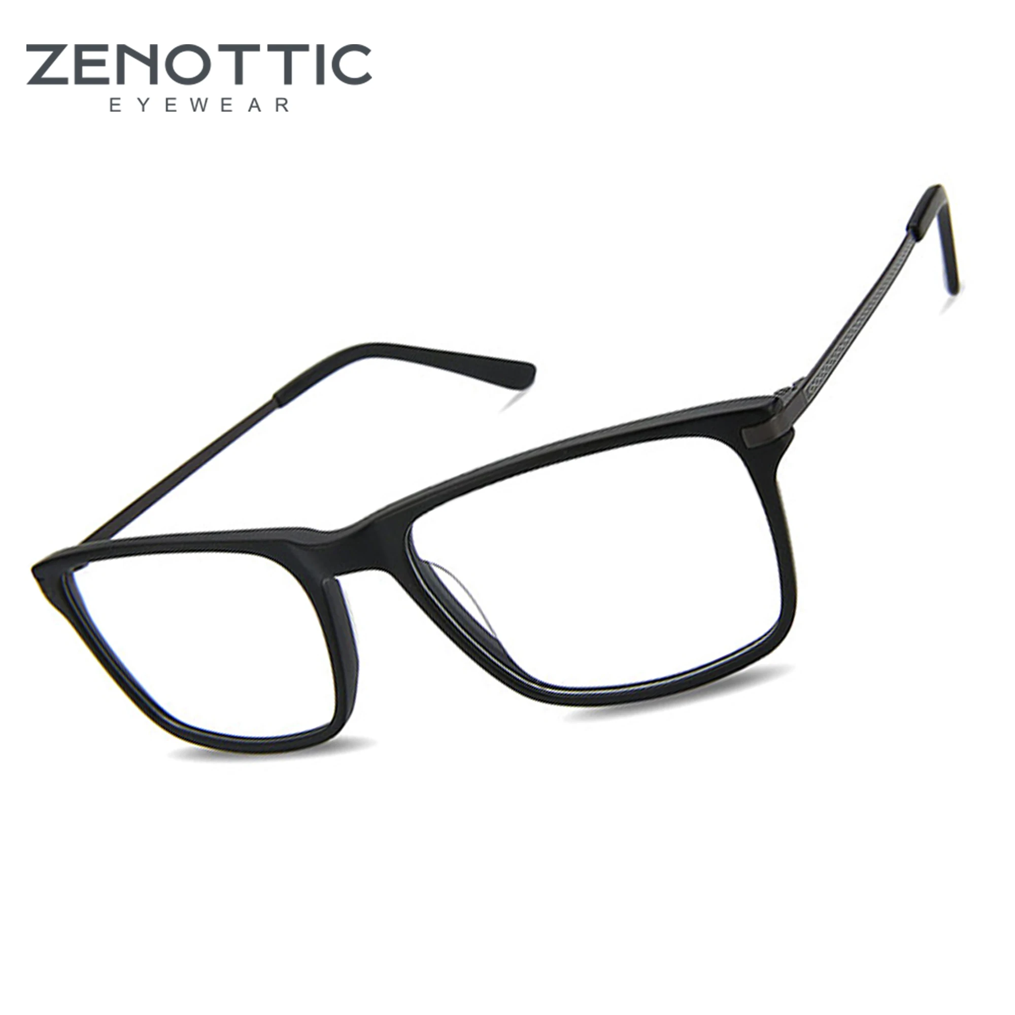 

Винтажные квадратные ацетатные очки ZENOTTIC, оправа для очков для мужчин, рецептурные оптические очки для близорукости, Женские Ретро корейские очки ручной работы