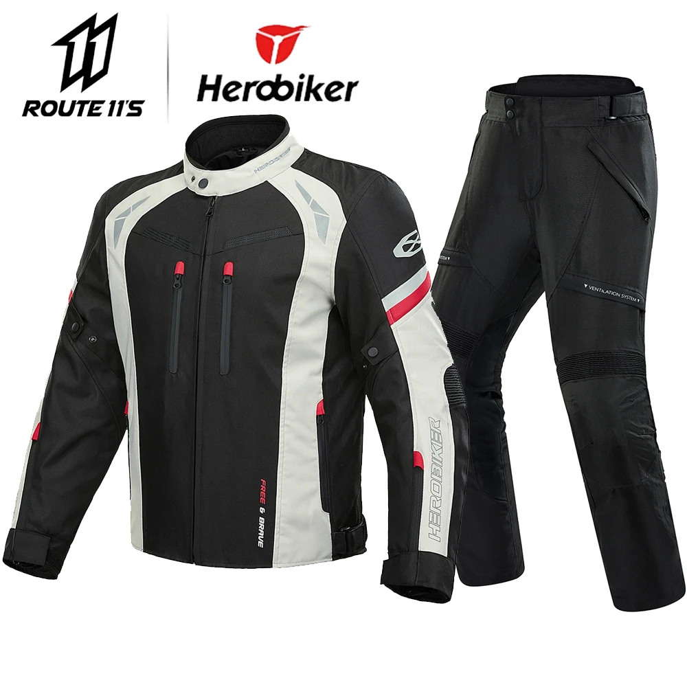

HEROBIKER Men Motorcycle Jacket Chaqueta Moto Hombre Winter Veste Moto Motocross Jacket Windproof Moto Racing Jacket All Seasons