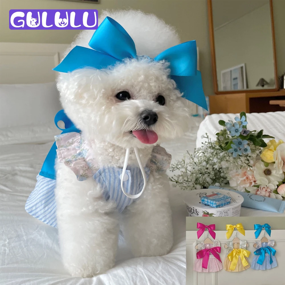 Одежда для милой собаки GULULU, лента с бантом, одежда для щенка, платье с юбкой в полоску для маленьких и средних собак, французского бульдога ч...
Одежда для милой собаки GULULU, лента с бантом, одежда для щенка, платье с юбкой в полоску для маленьких и средних собак, французского бульдога ч...