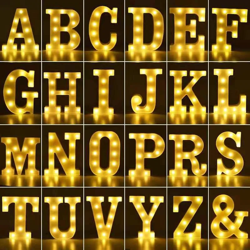 Alphabet Letter LED Night Light Number Lamp Birthday Wall Wedding Party Bedroom Decoration Cute Light Gift Lamp Home Accessories 
Alphabet Letter LED Night Light Number Lamp Birthday Wall Wedding Party Bedroom Decoration Cute Light Gift Lamp Home Accessories
