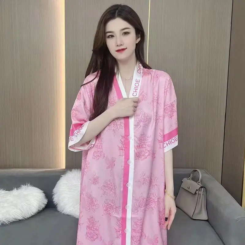 Douyin's same 2023 nightdress women's summer ice silk high-end sense thin large-size loose explosive can be worn outside
Douyin's same 2023 nightdress women's summer ice silk high-end sense thin large-size loose explosive can be worn outside