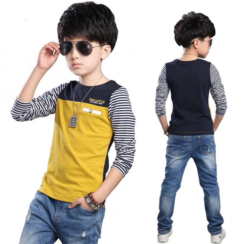 New 100% Cotton T Shirts Striped Long Sleeve Clothes Boy Kids Tops O-Neck T Shirt Tees Kids Summer Clothes Fall Boutique Outfits
New 100% Cotton T Shirts Striped Long Sleeve Clothes Boy Kids Tops O-Neck T Shirt Tees Kids Summer Clothes Fall Boutique Outfits