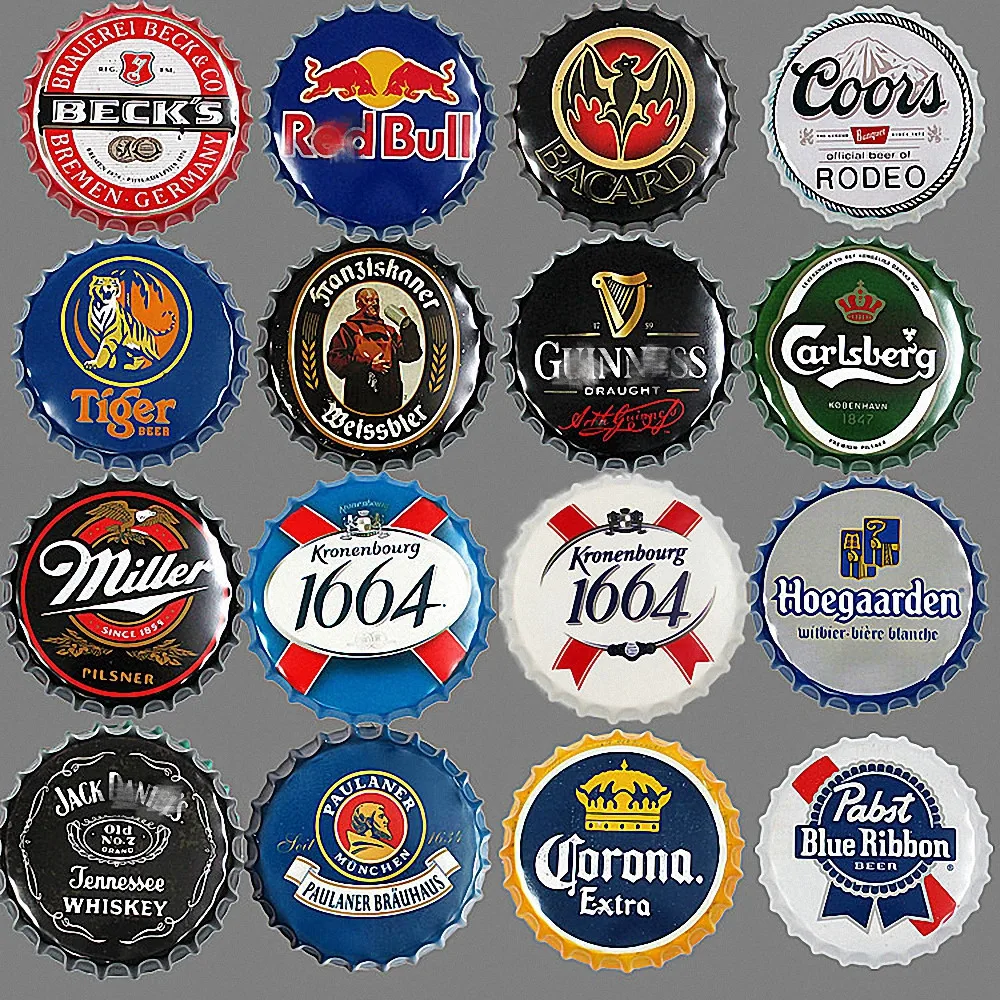 Vintage Beer Bottle Cap Tin Iron Art Wine Cover Poster Shabby Chic Metal Painting Bar Cafe Home Wall Decoration Plaques & Signs
Vintage Beer Bottle Cap Tin Iron Art Wine Cover Poster Shabby Chic Metal Painting Bar Cafe Home Wall Decoration Plaques & Signs