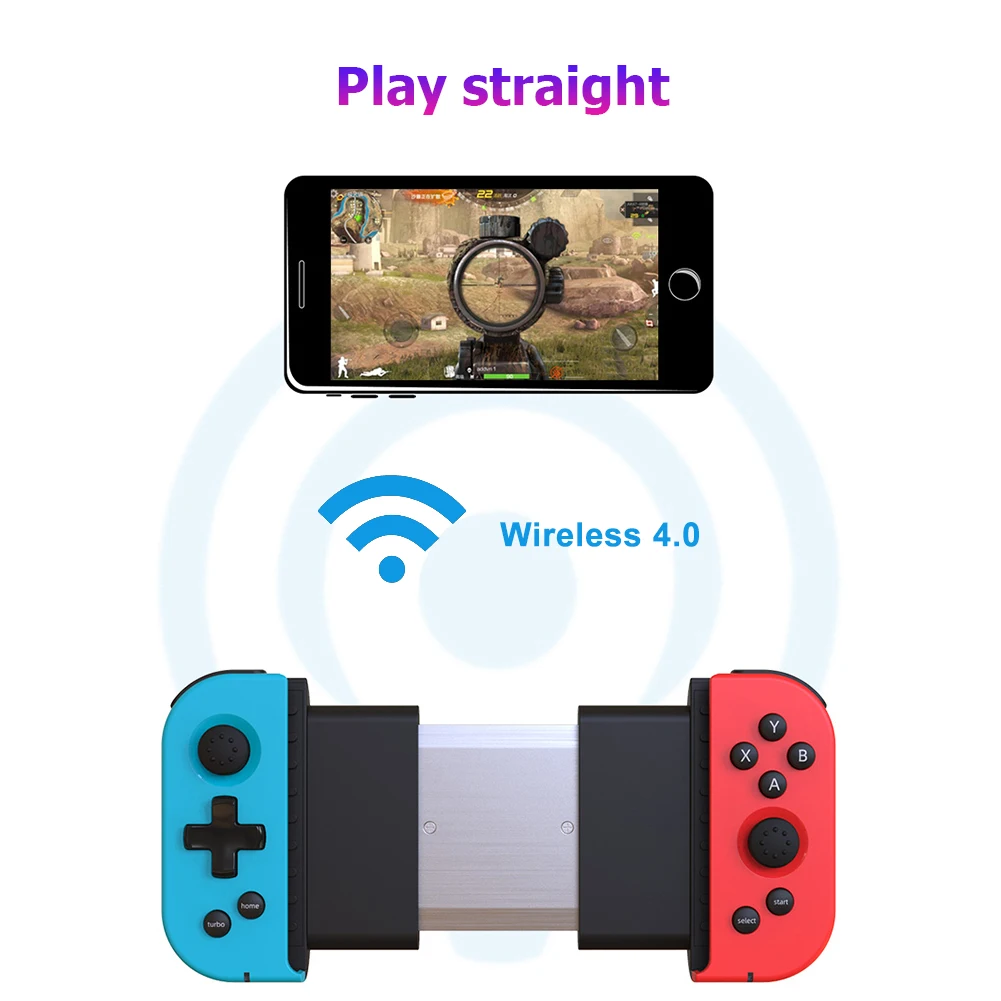 Portable Controller Telescopic Bluetooth-compatible Game Lightweight Game Playing Elements for iPhone Android Phone PUBG Mobile
Portable Controller Telescopic Bluetooth-compatible Game Lightweight Game Playing Elements for iPhone Android Phone PUBG Mobile