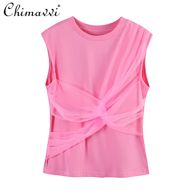 Женская свободная футболка без рукавов, Повседневная однотонная прямая футболка в Корейском стиле, лето 2021
Женская свободная футболка без рукавов, Повседневная однотонная прямая футболка в Корейском стиле, лето 2021