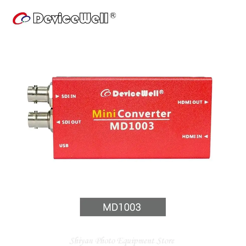 DeviceWell MD1003 Mini Video Bidirectional Converter SDI/HDMI BIDI Converter 1080P60 HD Output USB Power
DeviceWell MD1003 Mini Video Bidirectional Converter SDI/HDMI BIDI Converter 1080P60 HD Output USB Power