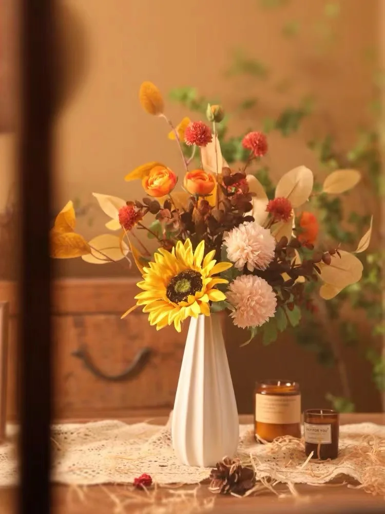 1/3/5 pieces 50 cm artificial simulation sunflower flower family flower arrangement ornaments outdoor wedding decoration ornamen 
1/3/5 pieces 50 cm artificial simulation sunflower flower family flower arrangement ornaments outdoor wedding decoration ornamen