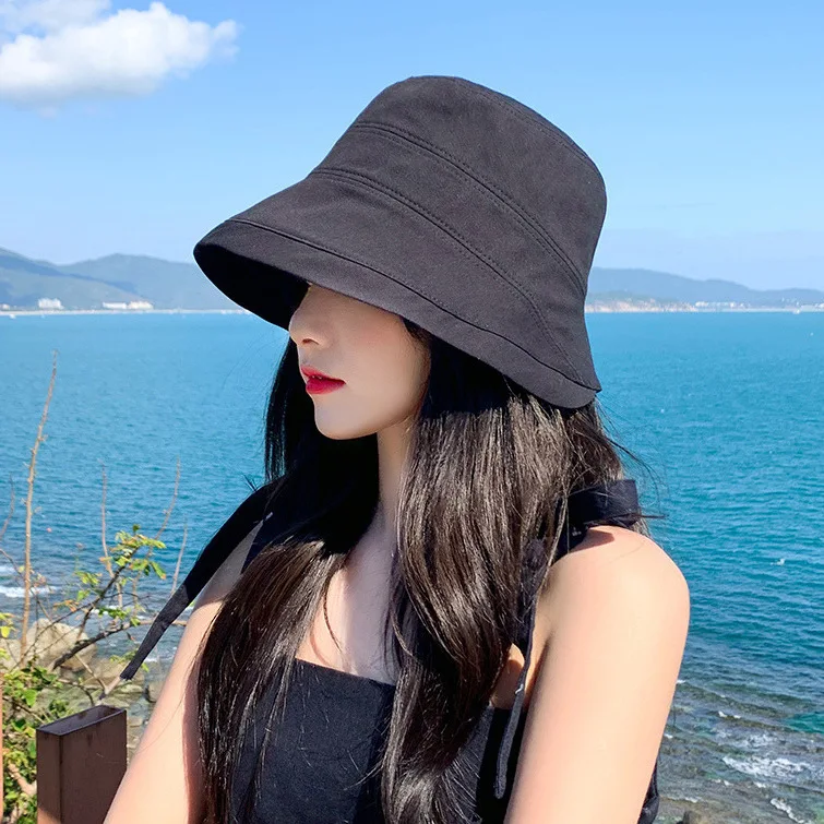 

2022 Hat Female Fisherman Hat Korean Version Ins Trendy Washbasin Hat Bucket Hat Female Mask Sunscreen Hat Wholesale