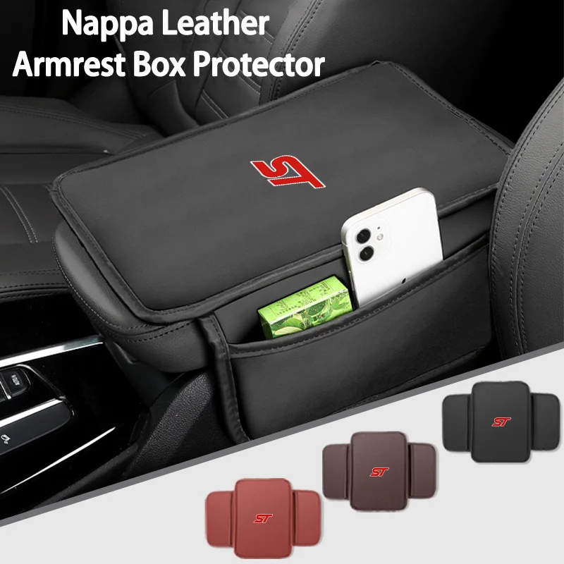 Leather Car Armrest Box Protector Pad For ST Racing RS S Mustang Kuga Fiesta Fusion Mondeo Edge Focus
Leather Car Armrest Box Protector Pad For ST Racing RS S Mustang Kuga Fiesta Fusion Mondeo Edge Focus