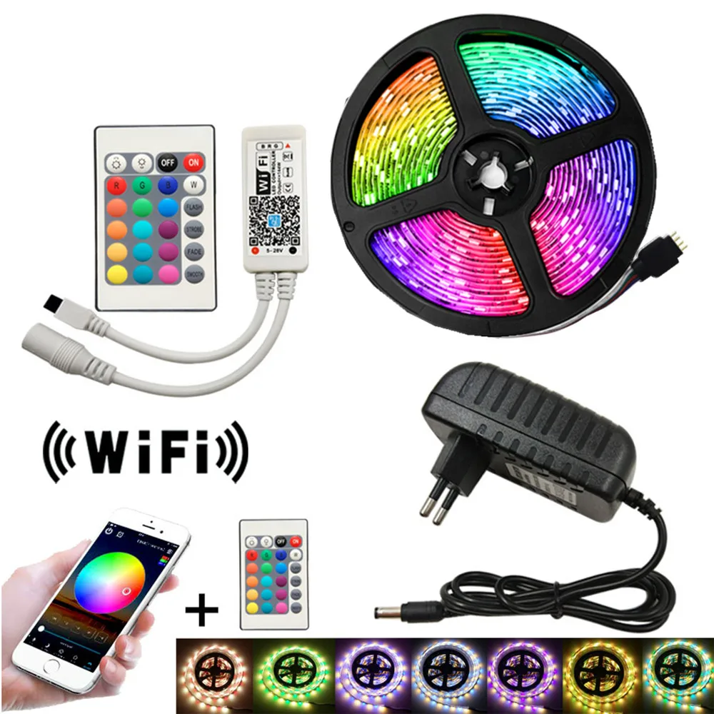 Светодиодсветильник лента с Wi-Fi контроллером, 12 В, RGB светильник Водонепроницаемая светодиодная лента, 5050 светодиодов, полоса s для вечерние ...
Светодиодсветильник лента с Wi-Fi контроллером, 12 В, RGB светильник Водонепроницаемая светодиодная лента, 5050 светодиодов, полоса s для вечерние ...