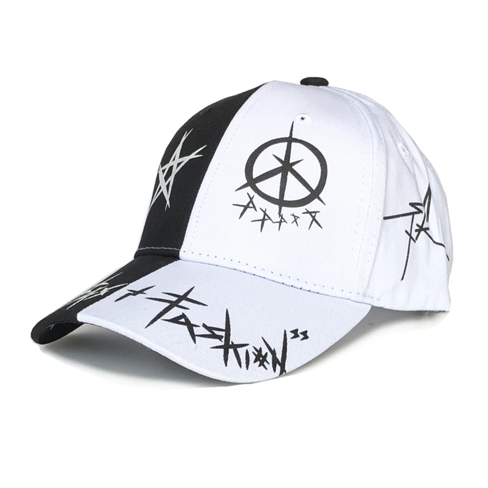 Custom Graffiti Snapback Baseball Hat Black and White Patchwork Men Women Hip Hop Cap Fashion Casual
Custom Graffiti Snapback Baseball Hat Black and White Patchwork Men Women Hip Hop Cap Fashion Casual