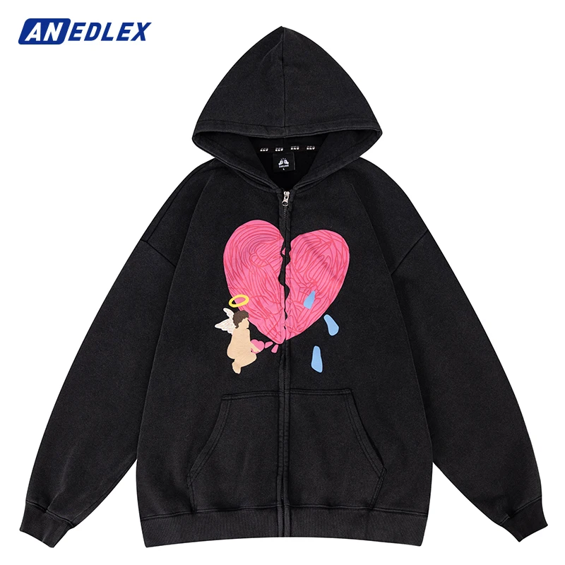 Толстовка мужская с капюшоном, модная уличная одежда в стиле хип-хоп, куртка на молнии с рисунком рваного сердца, хлопковая Свободная верхня...
Толстовка мужская с капюшоном, модная уличная одежда в стиле хип-хоп, куртка на молнии с рисунком рваного сердца, хлопковая Свободная верхня...