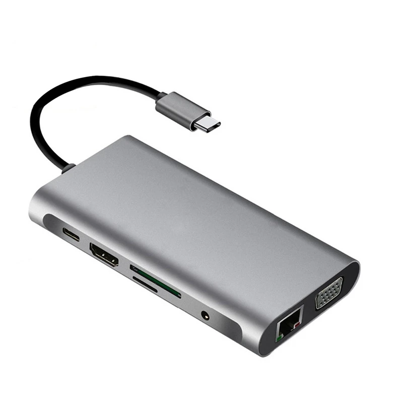 10 In 1 Usb Type C HUB Splitter To 4K HDMI-Compatible VGA RJ45 PD USB 3.0 SD TF Card Reader Dock Station For
10 In 1 Usb Type C HUB Splitter To 4K HDMI-Compatible VGA RJ45 PD USB 3.0 SD TF Card Reader Dock Station For