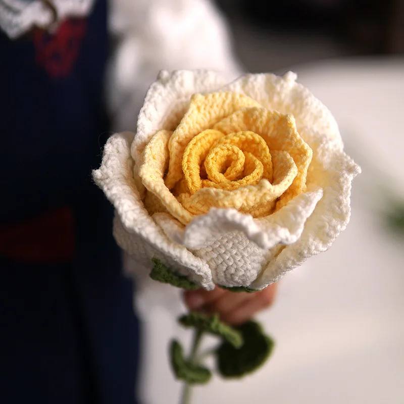 Gradient Color Big Rose Bouquet Finished Cotton Yarn Crochet Artificial Flower Hand Knitting Gift for Best Friend
Gradient Color Big Rose Bouquet Finished Cotton Yarn Crochet Artificial Flower Hand Knitting Gift for Best Friend