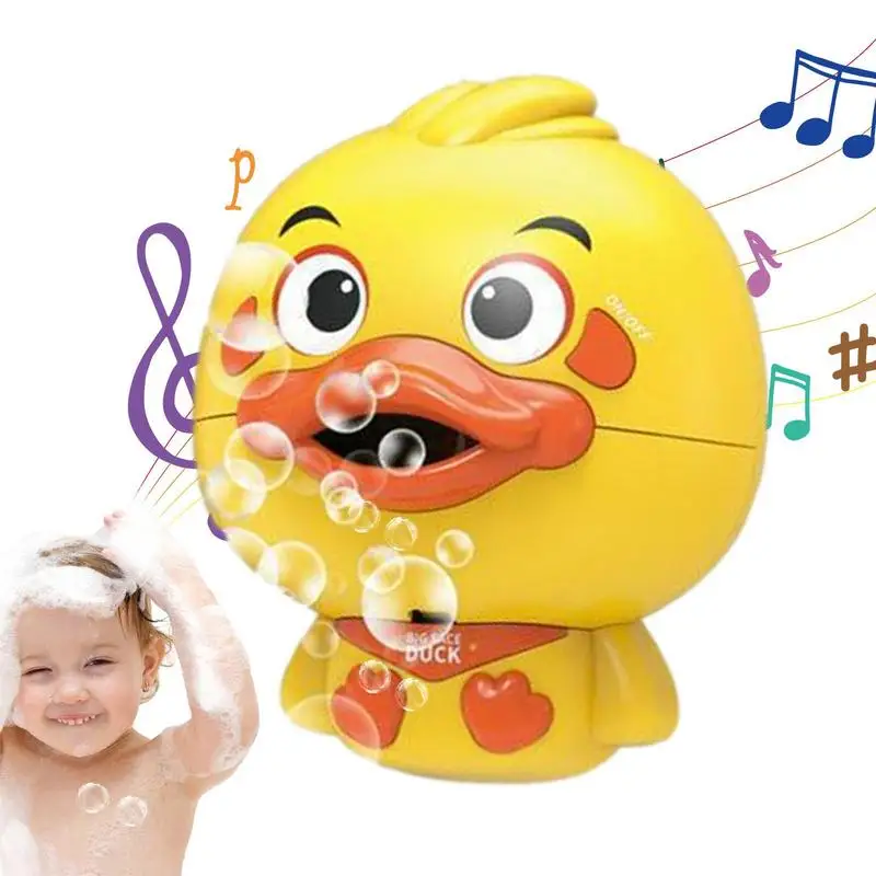 

Bath Bubble Maker Cute Duck Shape Foam Bath Toys With 12 Songs Toddler Bath Bubble Maker Battery Operated Blowing Soap Maker toy