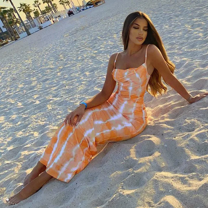 2022 Summer Party Sleeveless Slim Printed Beach Long Dress Female Clothing Streetwear
2022 Summer Party Sleeveless Slim Printed Beach Long Dress Female Clothing Streetwear