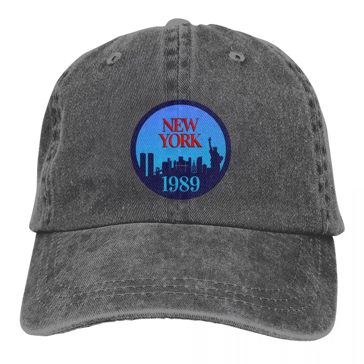 

Baseball Cap New York 1989 Merch for Men Women Vintage Distressed Denim Retro Snapback Cap