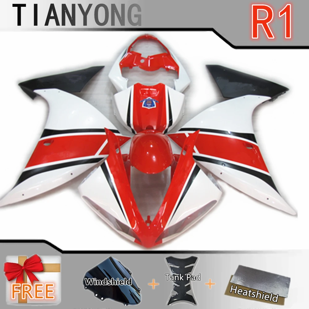 Bodywork Injection Cowling Red White Full Fairing Kit ABS Parts Accessories For Yamaha R1 2009 2010 2011 YZF 1000 YZF1000
Bodywork Injection Cowling Red White Full Fairing Kit ABS Parts Accessories For Yamaha R1 2009 2010 2011 YZF 1000 YZF1000