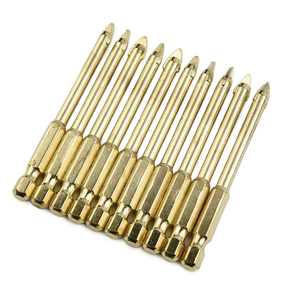 10pcs 6mm Titanium Superhard Alloy Ceramic Tile Glass Drill Bits Spear Head Hexagon Flat Drill Power Tool Cement Wall Drill Bit
10pcs 6mm Titanium Superhard Alloy Ceramic Tile Glass Drill Bits Spear Head Hexagon Flat Drill Power Tool Cement Wall Drill Bit