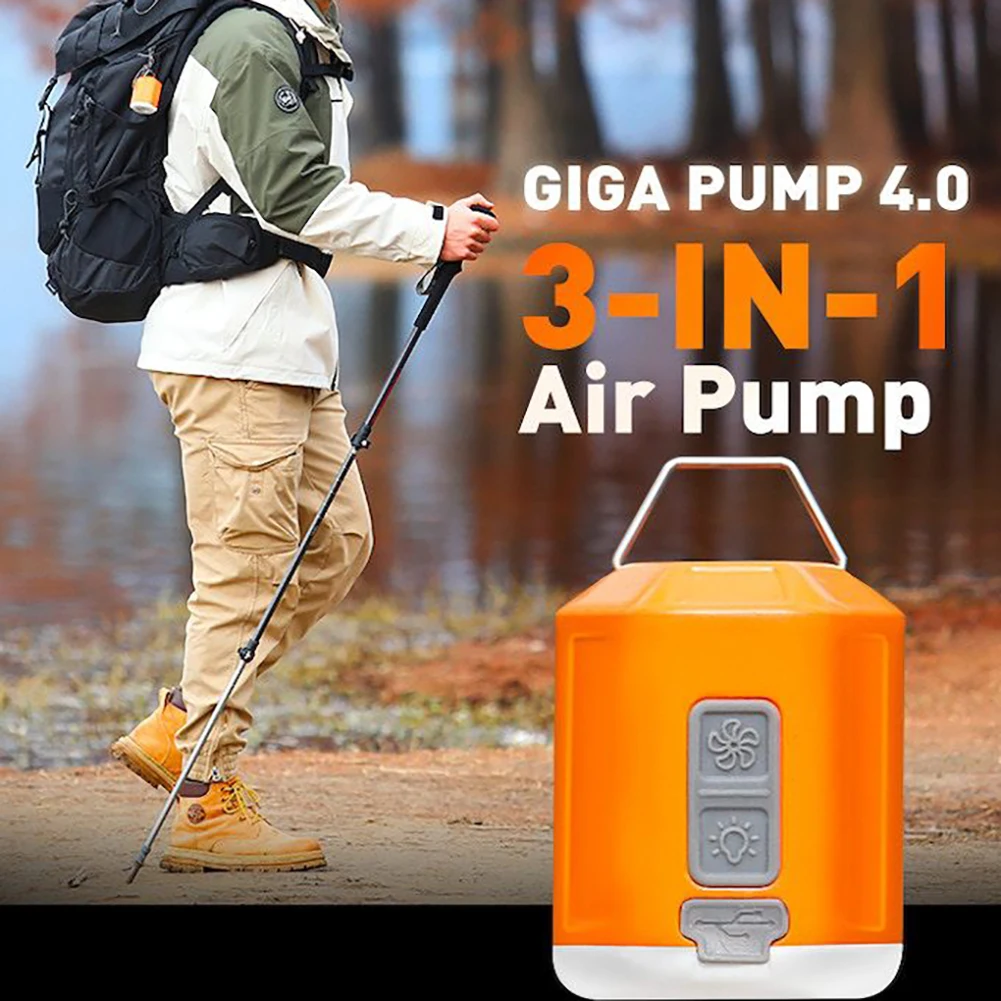 GIGA Pump 4.0 Mini Air Pump 4.2kPa Rechargeable Portable Air Pump with Camping Lantern for Hiking / Sleeping Pad / Swimming Ring
GIGA Pump 4.0 Mini Air Pump 4.2kPa Rechargeable Portable Air Pump with Camping Lantern for Hiking / Sleeping Pad / Swimming Ring