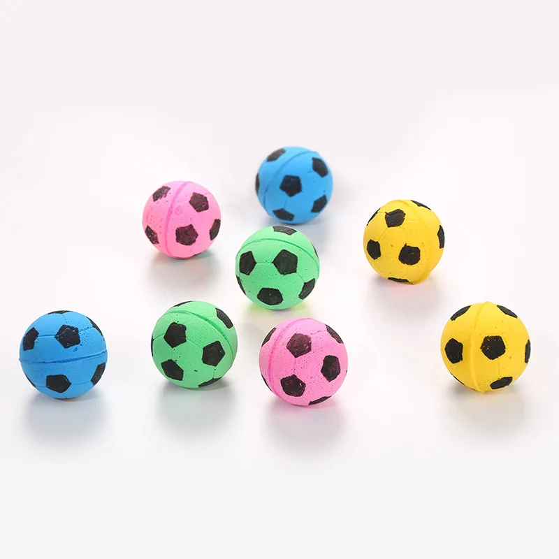 

10pcs/Lot EVA Colorful Ball Cat Toy Pet Foam Footaball Toys Outdoor Play Pet Toys Accessories