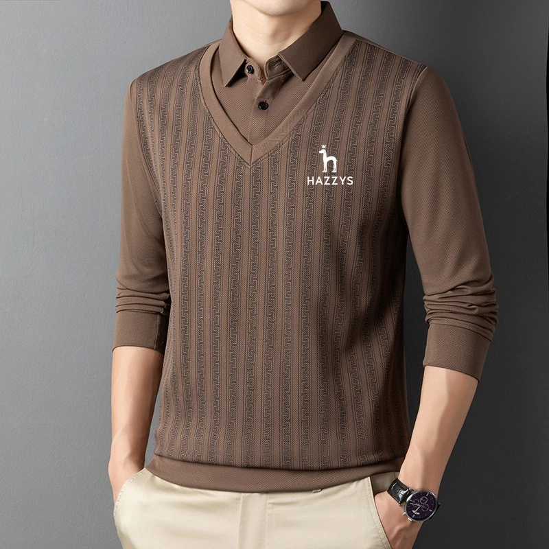 Business Casual Thin Slim Men Polo Shirt Spring Autumn New Button Lapel Striped Long Sleeve 2023 Fashion Korean Clothing Tops
Business Casual Thin Slim Men Polo Shirt Spring Autumn New Button Lapel Striped Long Sleeve 2023 Fashion Korean Clothing Tops