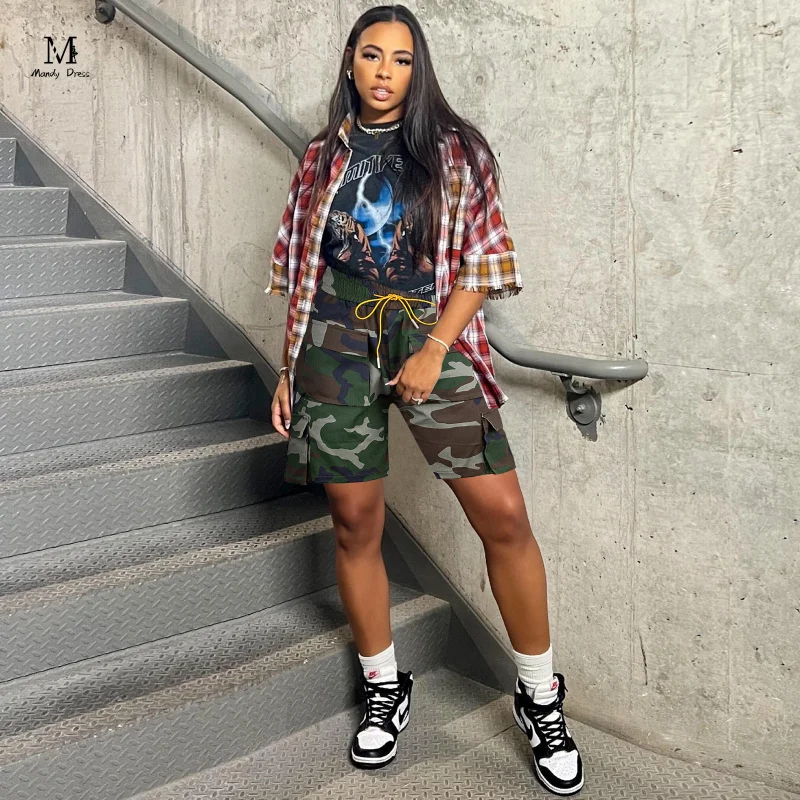 Женские камуфляжные джинсовые шорты, летние джинсы с высокой талией и карманами, модель 2023 
Женские камуфляжные джинсовые шорты, летние джинсы с высокой талией и карманами, модель 2023