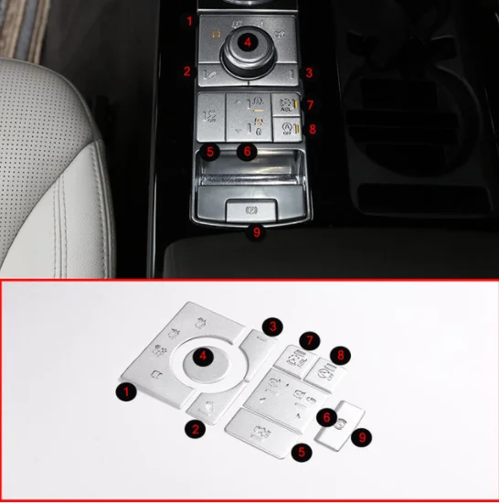 9pcs Alloy Car Interior Terrain Gear Shift Mode Adjustment Button Sequins For Range Rover Sport 2014-2016 Accessories
9pcs Alloy Car Interior Terrain Gear Shift Mode Adjustment Button Sequins For Range Rover Sport 2014-2016 Accessories